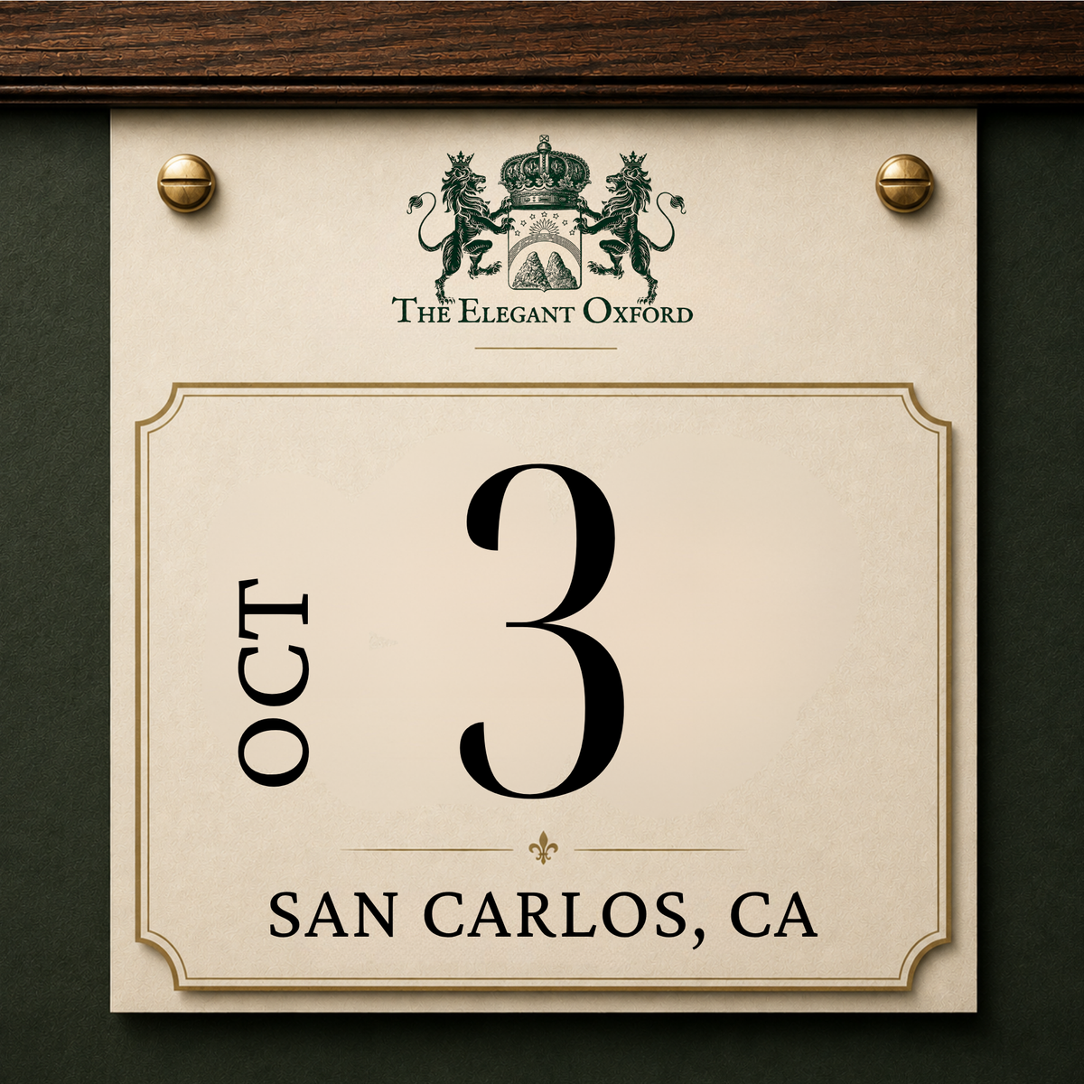 Oct 3 - San Carlos, CA
