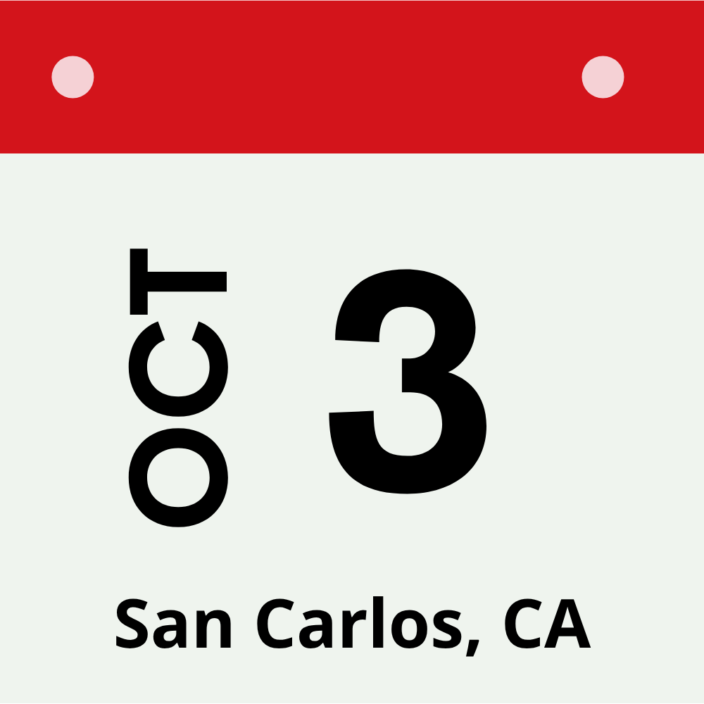 Oct 3 - San Carlos, CA