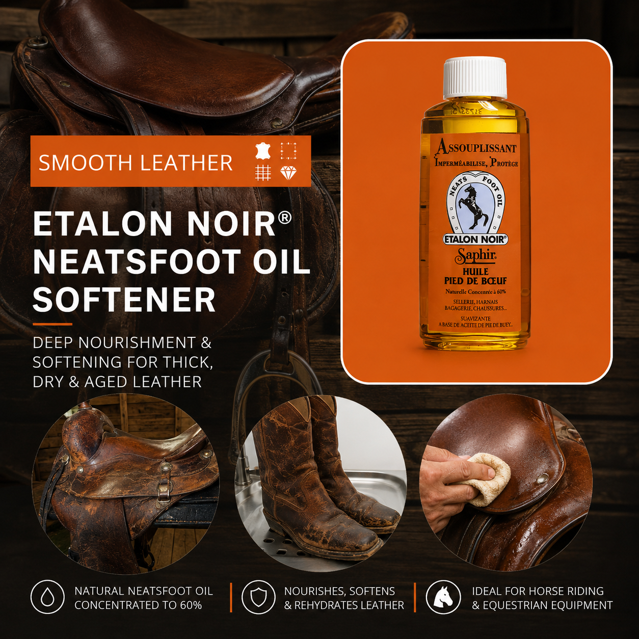Etalon Noir® Neatsfoot Oil Softener