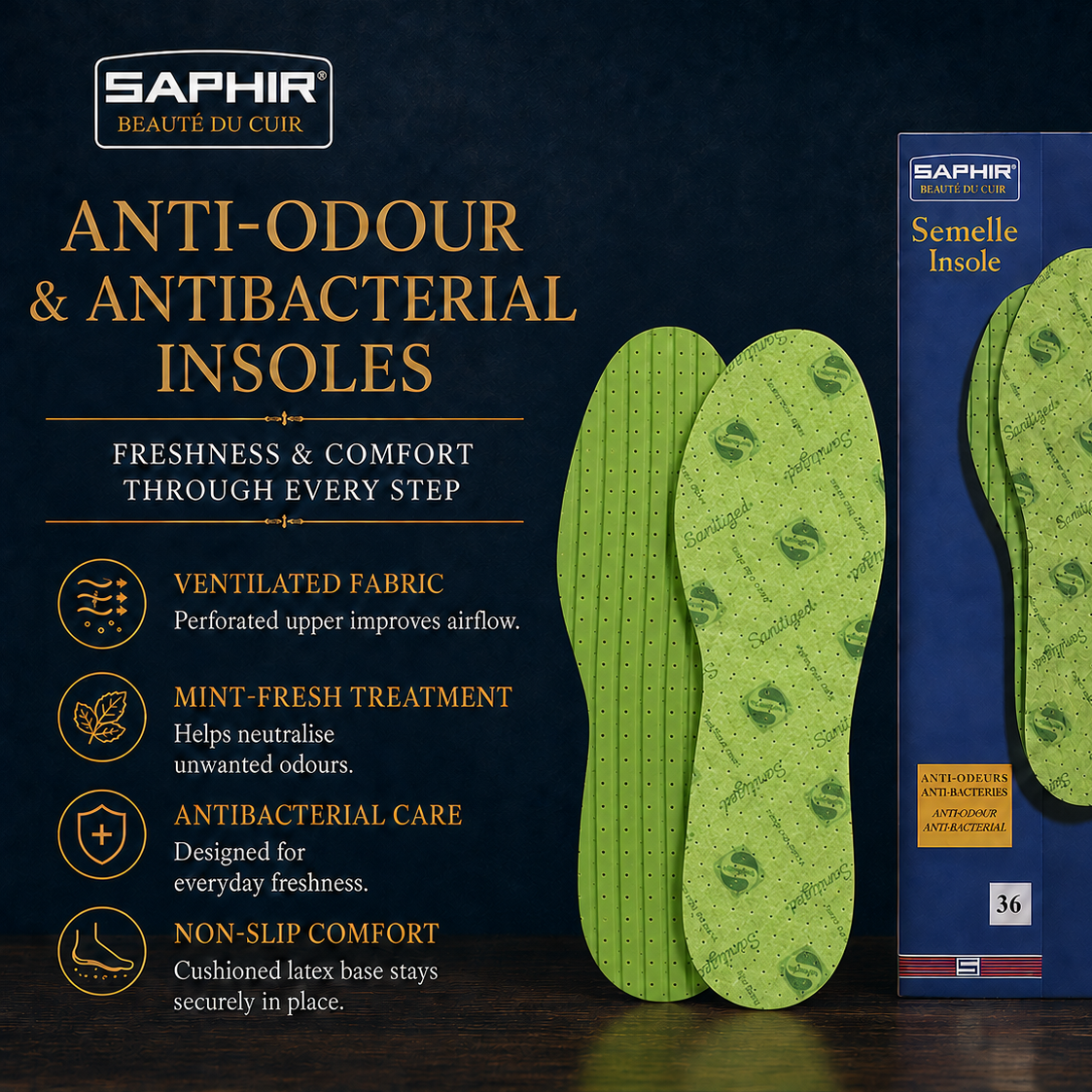 Anti-Odour & Antibacterial Insoles