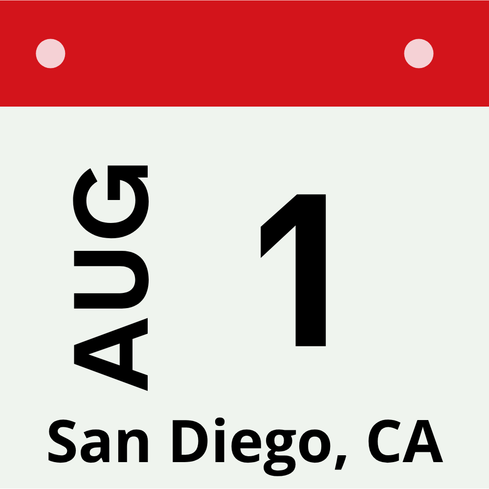 Aug 1 - San Diego
